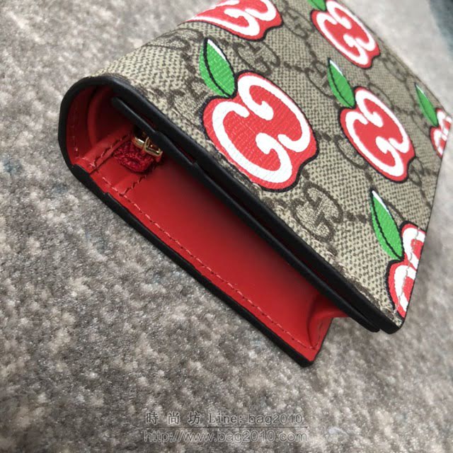 Gucci古馳包包 G家新款卡包 型號：624641 古奇七夕火爆款 官網同步G家蘋果圖案小卡包  gdj1300